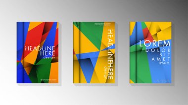 Degrade minimal geometrik desen. renklerle üçgen kapak arka plan tasarımı