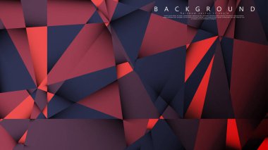 Koyu kırmızı bir arada vektör üçgen arka plan. Degradeler ve saydamlık ile geometrik illüstrasyon tarzı.