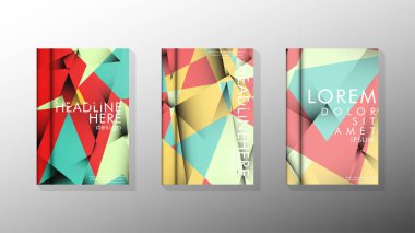 Degrade minimal geometrik desen. üçgen kapak arka plan tasarımı. pastel renkler