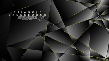Soyut Arka Plan Geometrik Lüks çokgen desenleri ve Sarı üçgen çizgileri ile