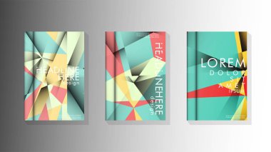 Degrade minimal geometrik desen. üçgen kapak arka plan tasarımı. pastel renkler