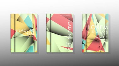 Degrade minimal geometrik desen. üçgen kapak arka plan tasarımı. pastel renkler