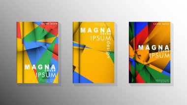 Degrade minimal geometrik desen. renklerle üçgen kapak arka plan tasarımı