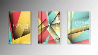 Degrade minimal geometrik desen. üçgen kapak arka plan tasarımı. pastel renkler