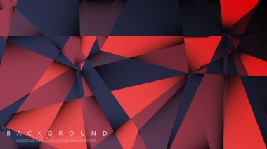 Koyu kırmızı bir arada vektör üçgen arka plan. Degradeler ve saydamlık ile geometrik illüstrasyon tarzı.
