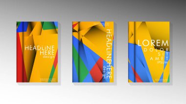 Degrade minimal geometrik desen. renklerle üçgen kapak arka plan tasarımı