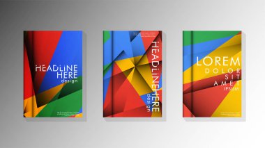 Degrade minimal geometrik desen. renklerle üçgen kapak arka plan tasarımı