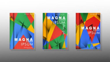 Degrade minimal geometrik desen. renklerle üçgen kapak arka plan tasarımı