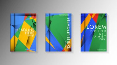 Degrade minimal geometrik desen. renklerle üçgen kapak arka plan tasarımı