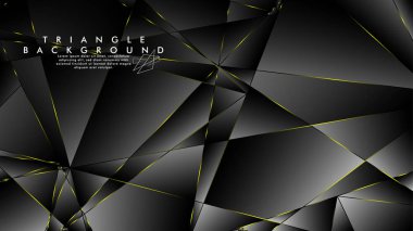 Soyut Arka Plan Geometrik Lüks çokgen desenleri ve Sarı üçgen çizgileri ile