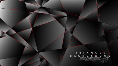 Soyut Arka Plan Geometrik Lüks çokgen desenleri ve Kırmızı üçgen çizgileri ile