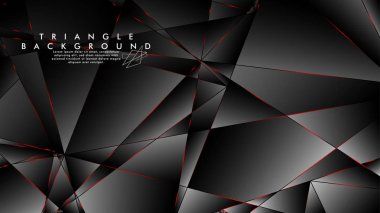 Soyut Arka Plan Geometrik Lüks çokgen desenleri ve Kırmızı üçgen çizgileri ile