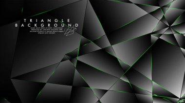 Soyut Arka Plan Geometrik Lüks çokgen desenleri ve Yeşil üçgen çizgileri ile