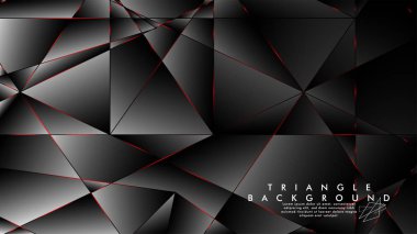 Soyut Arka Plan Geometrik Lüks çokgen desenleri ve Kırmızı üçgen çizgileri ile