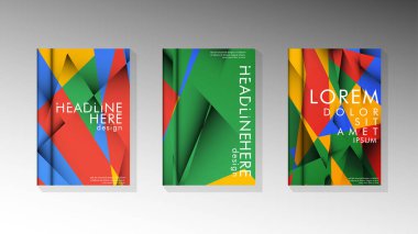 Degrade minimal geometrik desen. renklerle üçgen kapak arka plan tasarımı