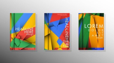 Degrade minimal geometrik desen. renklerle üçgen kapak arka plan tasarımı