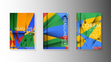 Degrade minimal geometrik desen. renklerle üçgen kapak arka plan tasarımı