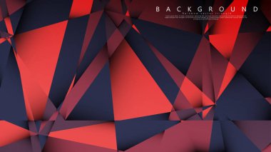 Koyu kırmızı bir arada vektör üçgen arka plan. Degradeler ve saydamlık ile geometrik illüstrasyon tarzı.