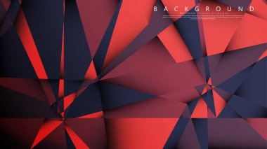 Koyu kırmızı bir arada vektör üçgen arka plan. Degradeler ve saydamlık ile geometrik illüstrasyon tarzı.