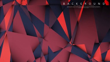 Koyu kırmızı bir arada vektör üçgen arka plan. Degradeler ve saydamlık ile geometrik illüstrasyon tarzı.