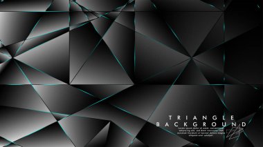 Soyut Arka Plan Geometrik lüks çokgen desenleri ile. Mavi Işık üçgen çizgisi