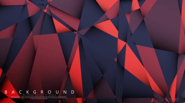Koyu kırmızı bir arada vektör üçgen arka plan. Degradeler ve saydamlık ile geometrik illüstrasyon tarzı.