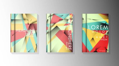 Degrade minimal geometrik desen. üçgen kapak arka plan tasarımı. pastel renkler