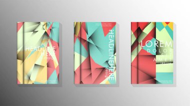 Degrade minimal geometrik desen. üçgen kapak arka plan tasarımı. pastel renkler