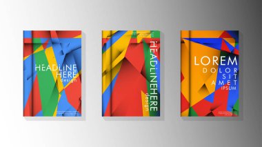 Degrade minimal geometrik desen. renklerle üçgen kapak arka plan tasarımı