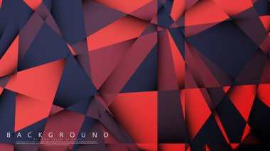 Koyu kırmızı bir arada vektör üçgen arka plan. Degradeler ve saydamlık ile geometrik illüstrasyon tarzı.