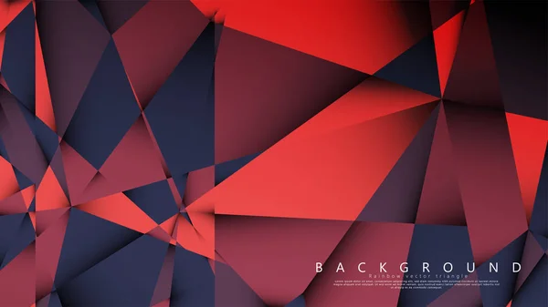Fundo do triângulo vetorial com uma combinação de vermelho escuro. Estilo de ilustração geométrica com gradientes e transparência . — Vetor de Stock
