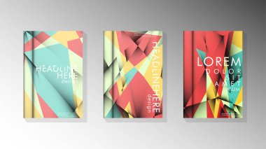 Degrade minimal geometrik desen. üçgen kapak arka plan tasarımı. pastel renkler