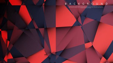 Koyu kırmızı bir arada vektör üçgen arka plan. Degradeler ve saydamlık ile geometrik illüstrasyon tarzı.