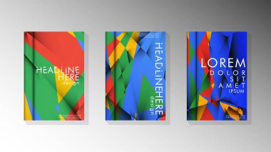 Degrade minimal geometrik desen. renklerle üçgen kapak arka plan tasarımı