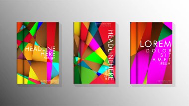 Degradeler ve saydamlık ile geometrik illüstrasyon tarzı. kitap kapağı tasarımı