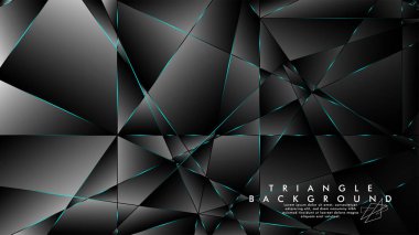 Soyut Arka Plan Geometrik lüks çokgen desenleri ile. Mavi Işık üçgen çizgisi