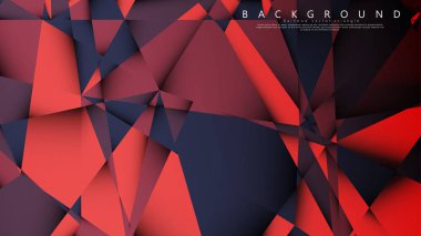 Koyu kırmızı bir arada vektör üçgen arka plan. Degradeler ve saydamlık ile geometrik illüstrasyon tarzı.