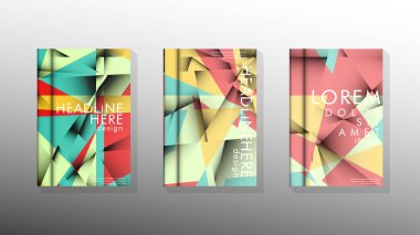 Degrade minimal geometrik desen. üçgen kapak arka plan tasarımı. pastel renkler