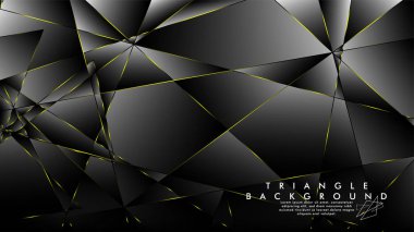 Soyut Arka Plan Geometrik Lüks çokgen desenleri ve Sarı üçgen çizgileri ile