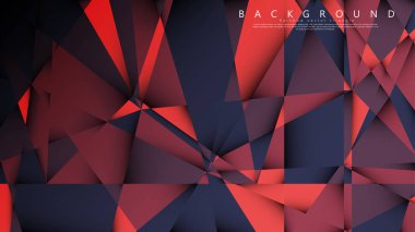 Koyu kırmızı bir arada vektör üçgen arka plan. Degradeler ve saydamlık ile geometrik illüstrasyon tarzı.