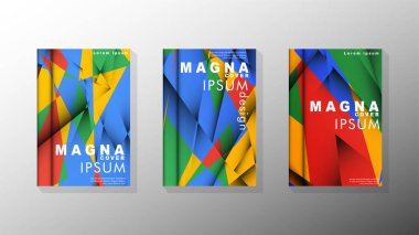 Degrade minimal geometrik desen. renklerle üçgen kapak arka plan tasarımı