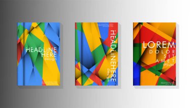 Degrade minimal geometrik desen. renklerle üçgen kapak arka plan tasarımı