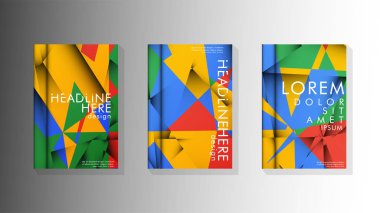 Degrade minimal geometrik desen. renklerle üçgen kapak arka plan tasarımı