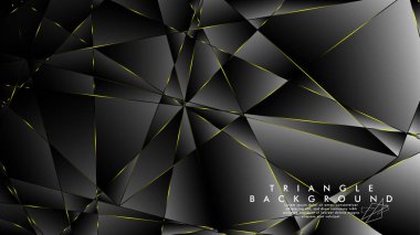 Soyut Arka Plan Geometrik Lüks çokgen desenleri ve Sarı üçgen çizgileri ile