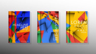 Degrade minimal geometrik desen. renklerle üçgen kapak arka plan tasarımı