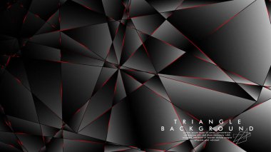 Soyut Arka Plan Geometrik Lüks çokgen desenleri ve Kırmızı üçgen çizgileri ile