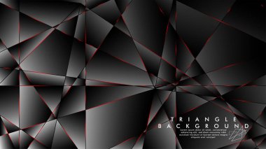 Soyut Arka Plan Geometrik Lüks çokgen desenleri ve Kırmızı üçgen çizgileri ile