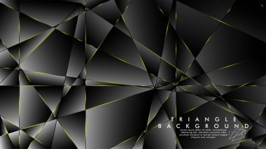 Soyut Arka Plan Geometrik Lüks çokgen desenleri ve Sarı üçgen çizgileri ile