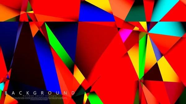 ライトマルチカラーレインボーベクトル背景モザイク三角形。グラデーションと透明度を持つ幾何学的なイラストスタイル。三角形のパターンデザイン — ストックベクタ