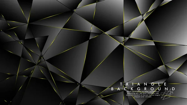 CONTEXTE GÉOMÉTRIQUE AVEC DE luxueux motifs polygonaux et des lignes triangulaires JAUNE — Image vectorielle